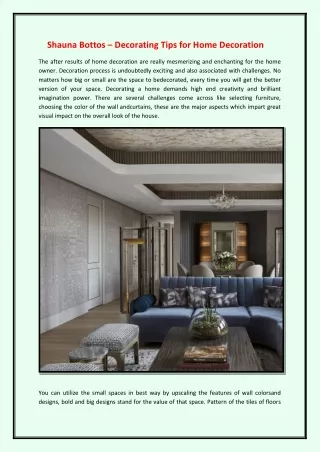 shauna bottos decorating tips for home decoration