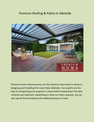 premium roofing patios in adelaide