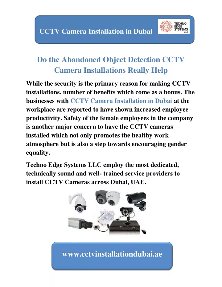 cctv camera installation in dubai