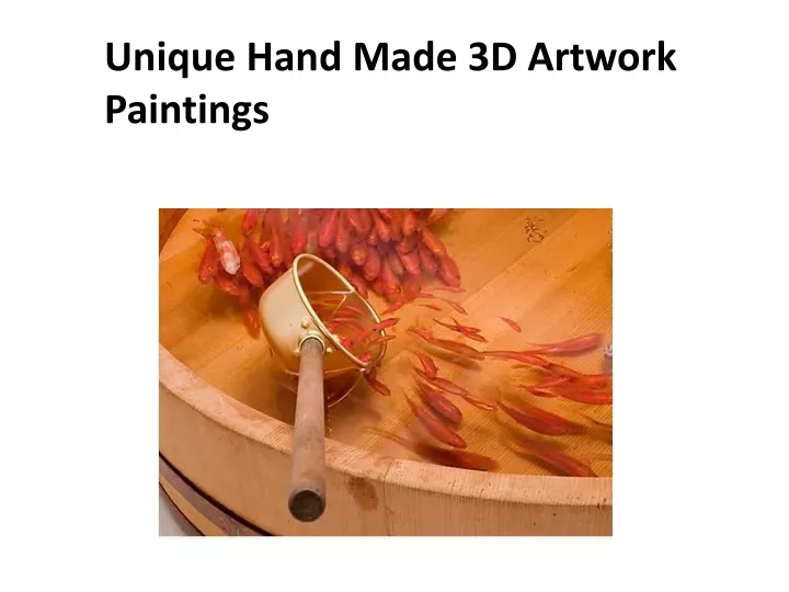 unique hand made 3d artwork paintings