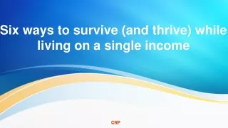 Six ways to survive (and thrive) while living on a single income