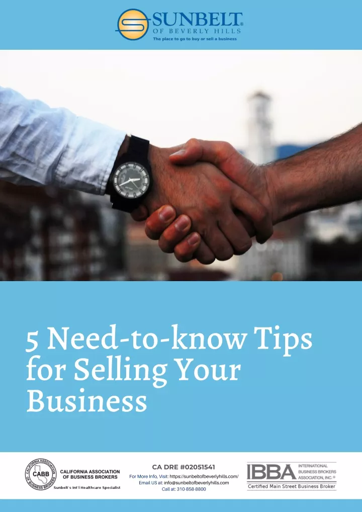 5 need to know tips for selling your business