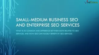 SMB and Enterprise SEO Services
