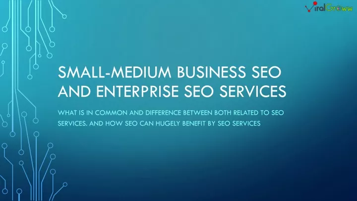 small medium business seo and enterprise seo services