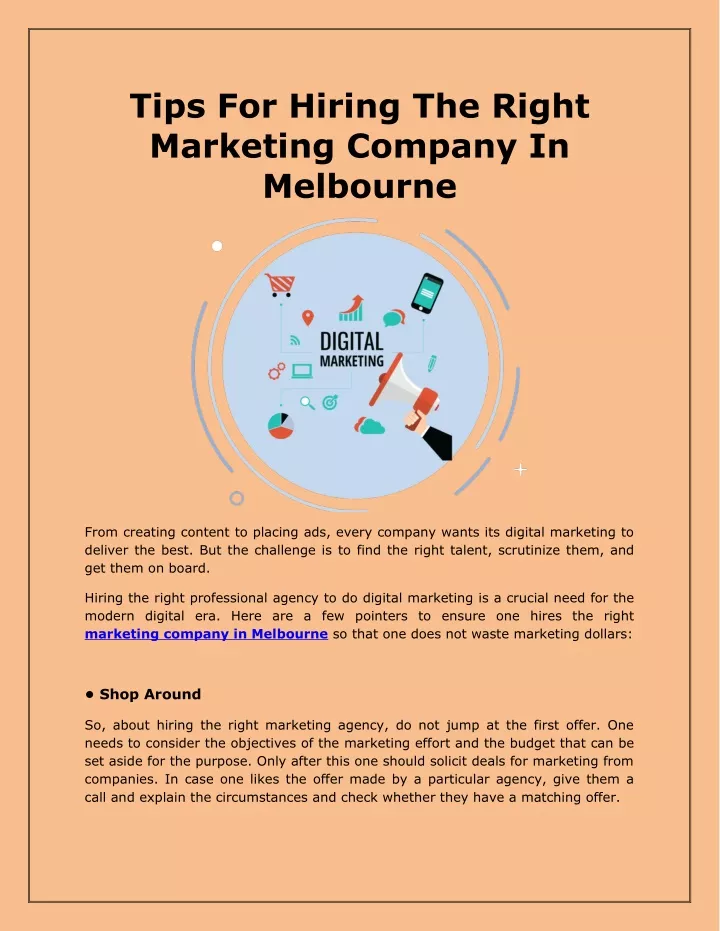 tips for hiring the right marketing company