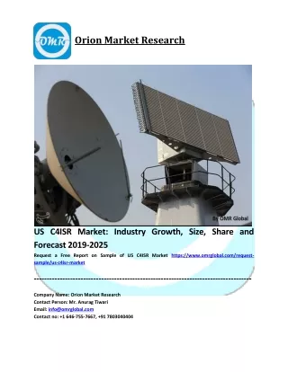 US C4ISR Market Growth, Size, Share, Industry Report and Forecast to 2019-2025