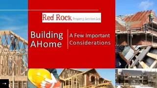 Building a Home: A Few Important Considerations