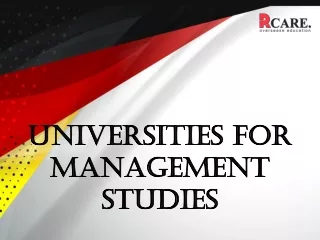 Universities For Managements Studies