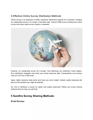 5 Effective Online Survey Distribution Methods