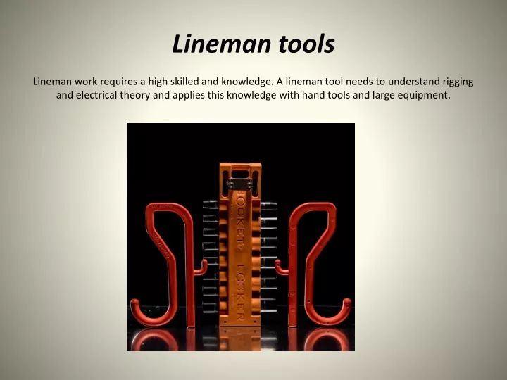 lineman tools