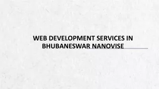 Web Development Services In Bhubaneswar | Nanovise Technology