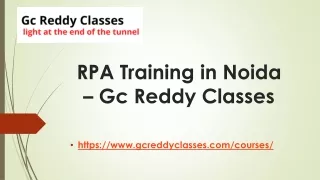 rpa training in noida gc reddy classes