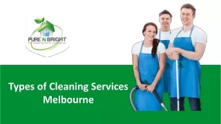 Types of Cleaning Services Melbourne