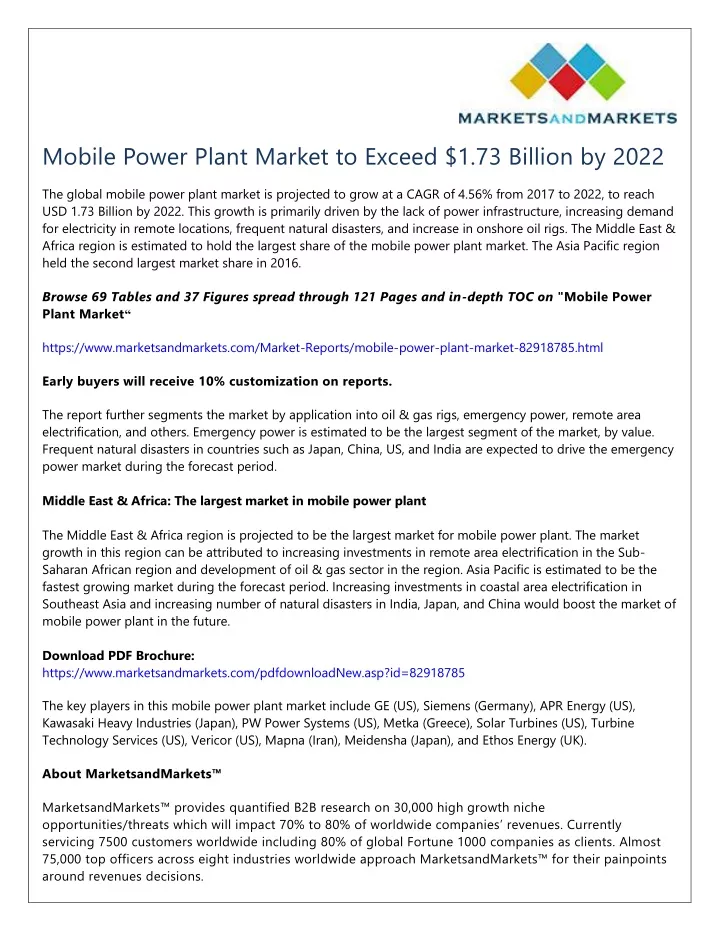 mobile power plant market to exceed 1 73 billion