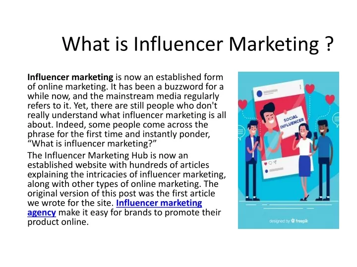 what is influencer marketing