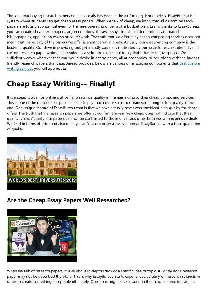 the idea that buying research papers online