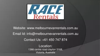 website www melbournevanrentals com au