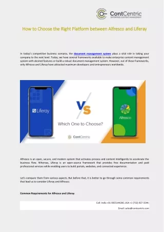 how to choose the right platform between alfre