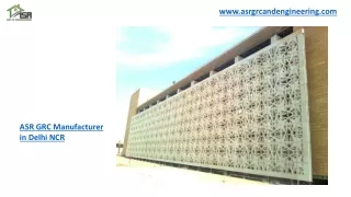 ASR GRC | GFRC Jali Manufacturer in Delhi NCR