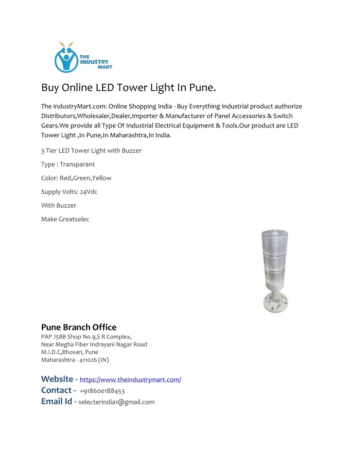 buy online led tower light in pune