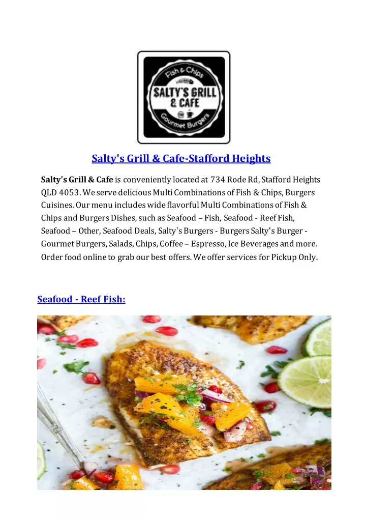 salty s grill cafe stafford heights