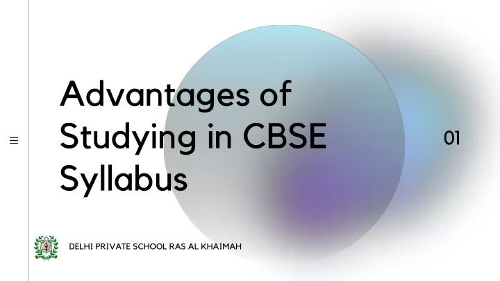advantages of studying in cbse syllabus