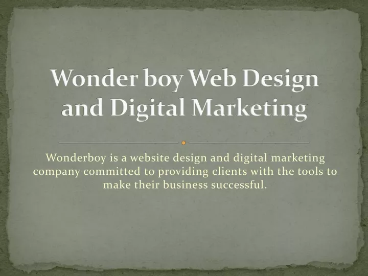 wonder boy web design and digital marketing