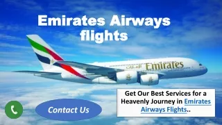 Call Emirates Airways Flights to make Reservations online