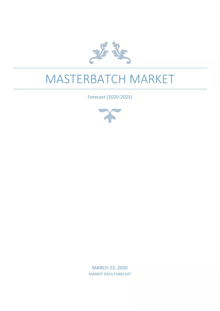 masterbatch market