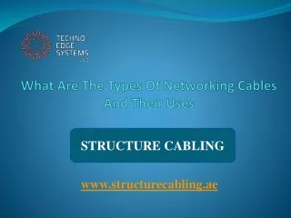 what are the types of networking cables and their uses
