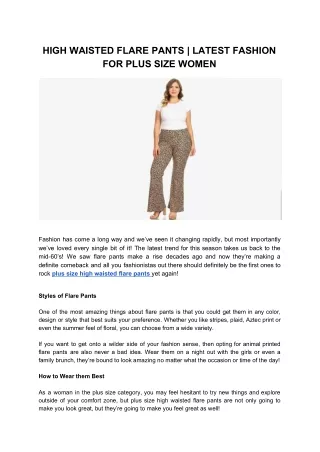 HIGH WAISTED FLARE PANTS | LATEST FASHION FOR PLUS SIZE WOMEN