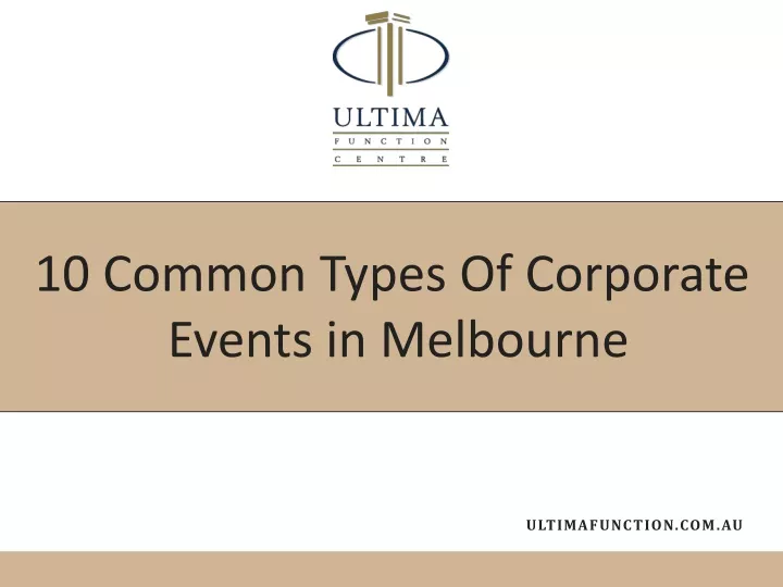 10 common types of corporate events in melbourne
