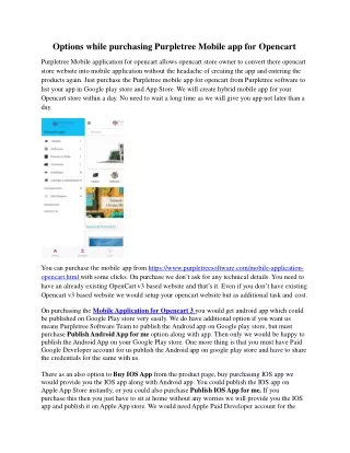 options while purchasing purpletree mobile