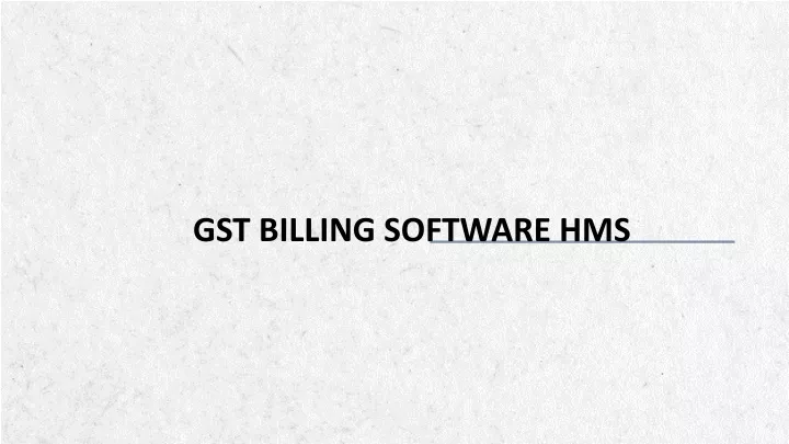 gst billing software hms