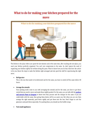 what to do for making your kitchen prepared