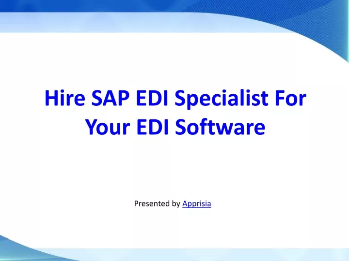 hire sap edi specialist for your edi software