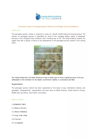exhaustive study on packaged sprouts market