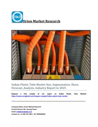 Indian Plastic Tube Market Size, Segmentation, Share, Forecast, Analysis, Industry Report to 2025