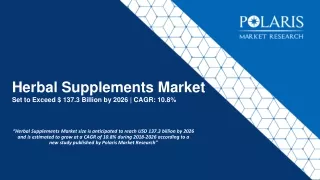 herbal supplements market set to exceed 137 3 billion by 2026 cagr 10 8