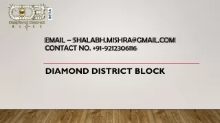 Pandent Diamond District Block