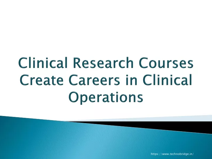 clinical research courses create careers in clinical operations