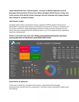 global xylitol market size trends analysis
