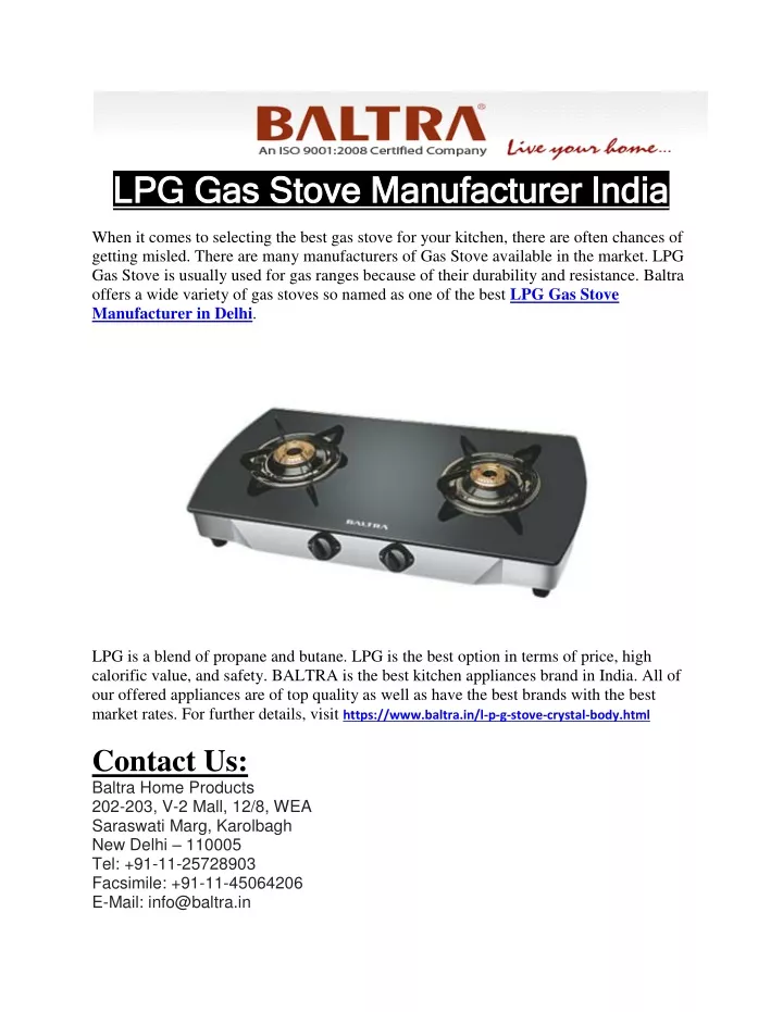 lpg gas stove manufacturer india lpg gas stove