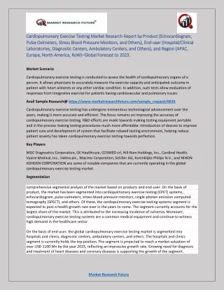 cardiopulmonary exercise testing market research