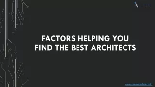 factors helping you find the best architects