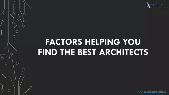 factors helping you find the best architects