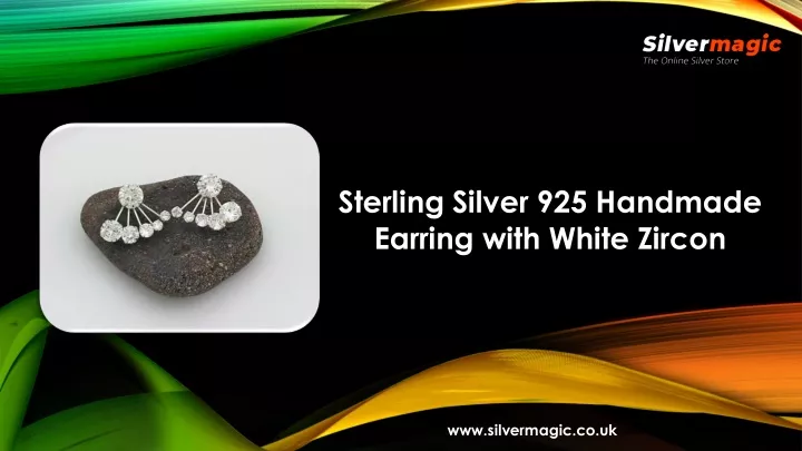 sterling silver 925 handmade earring with white