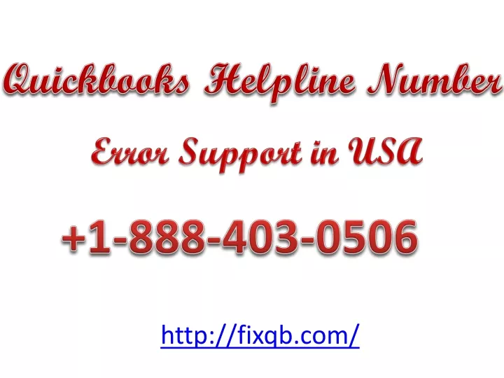 quickbooks helpline number