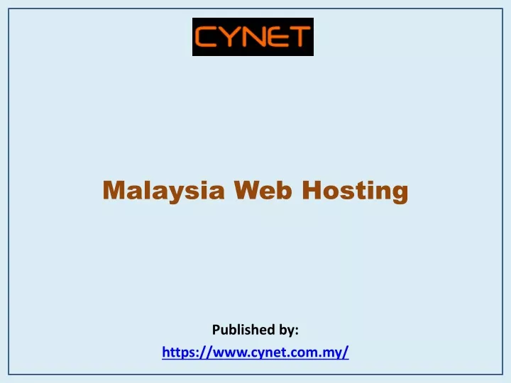 malaysia web hosting published by https www cynet com my