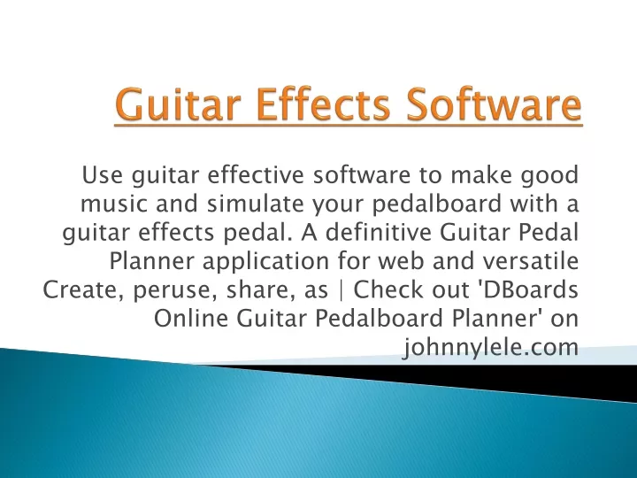 guitar effects software